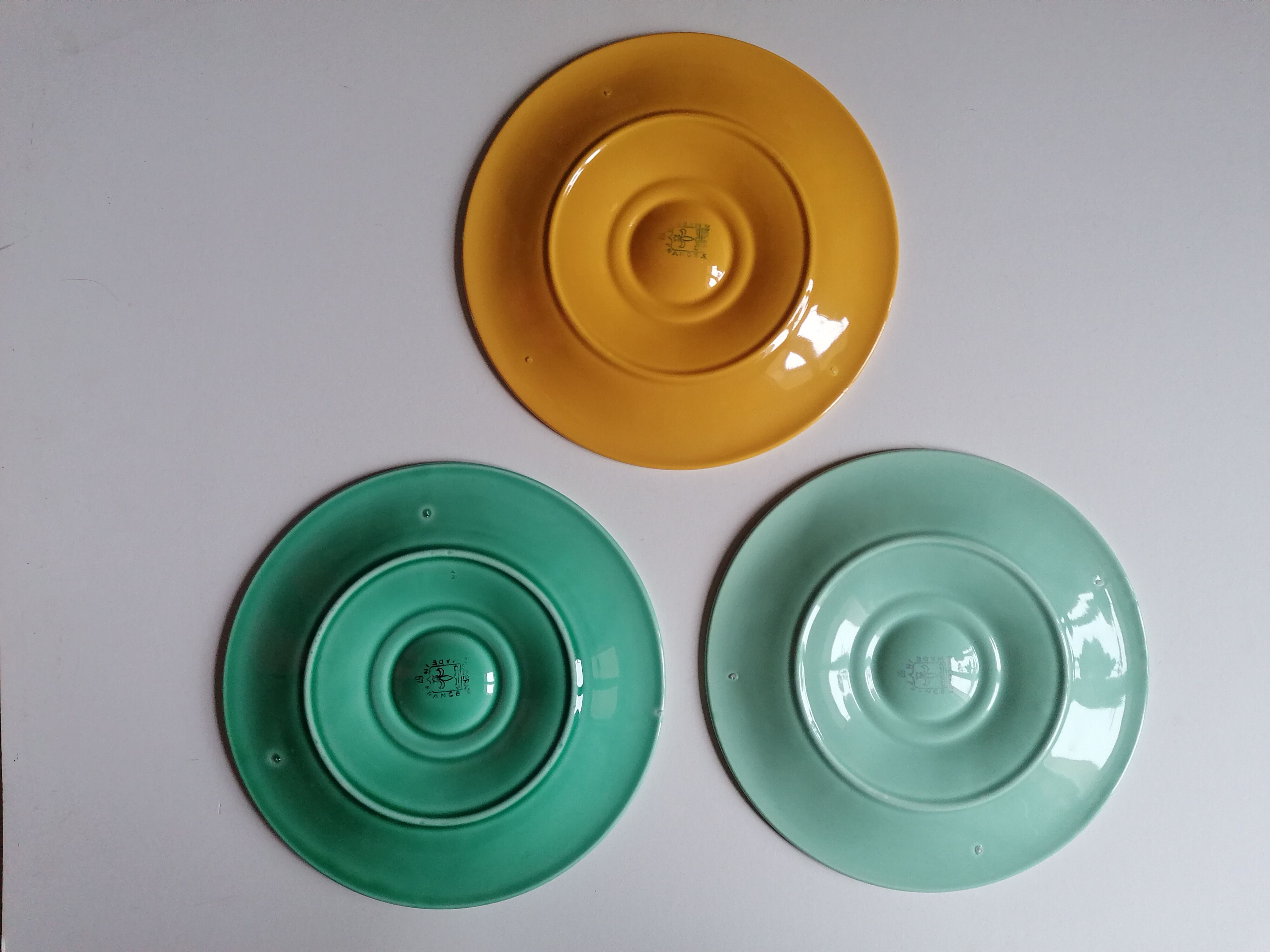 6 assiettes à huîtres pastels proceram