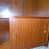 Danish teak library, display cabinet, shelves 1970