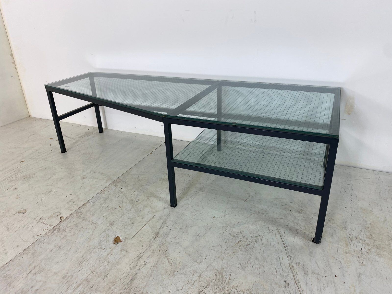 Steel and glass side table by Bas van Pelt for Janni van Pelt 1960s