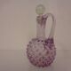 Italian pink bubble glass decanter with stopper, 1960s