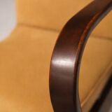 Koželka & Kropáček armchair, 1940s, silver medal – Milan Triennale 1946, restored bentwood frame