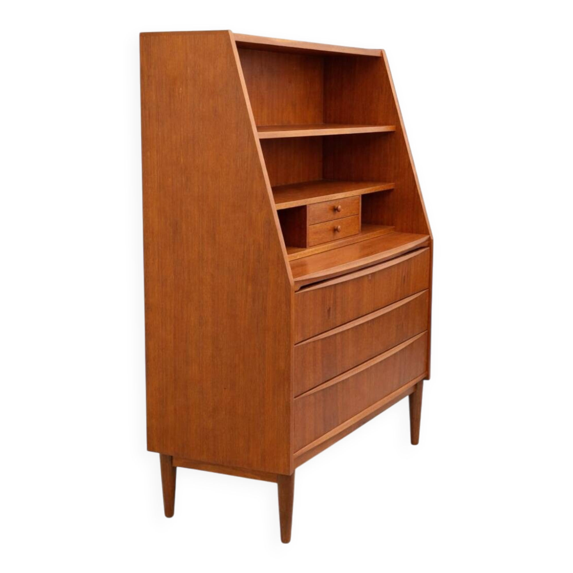 Scandinavian teak secretary, Danish manufacture, 1960s.