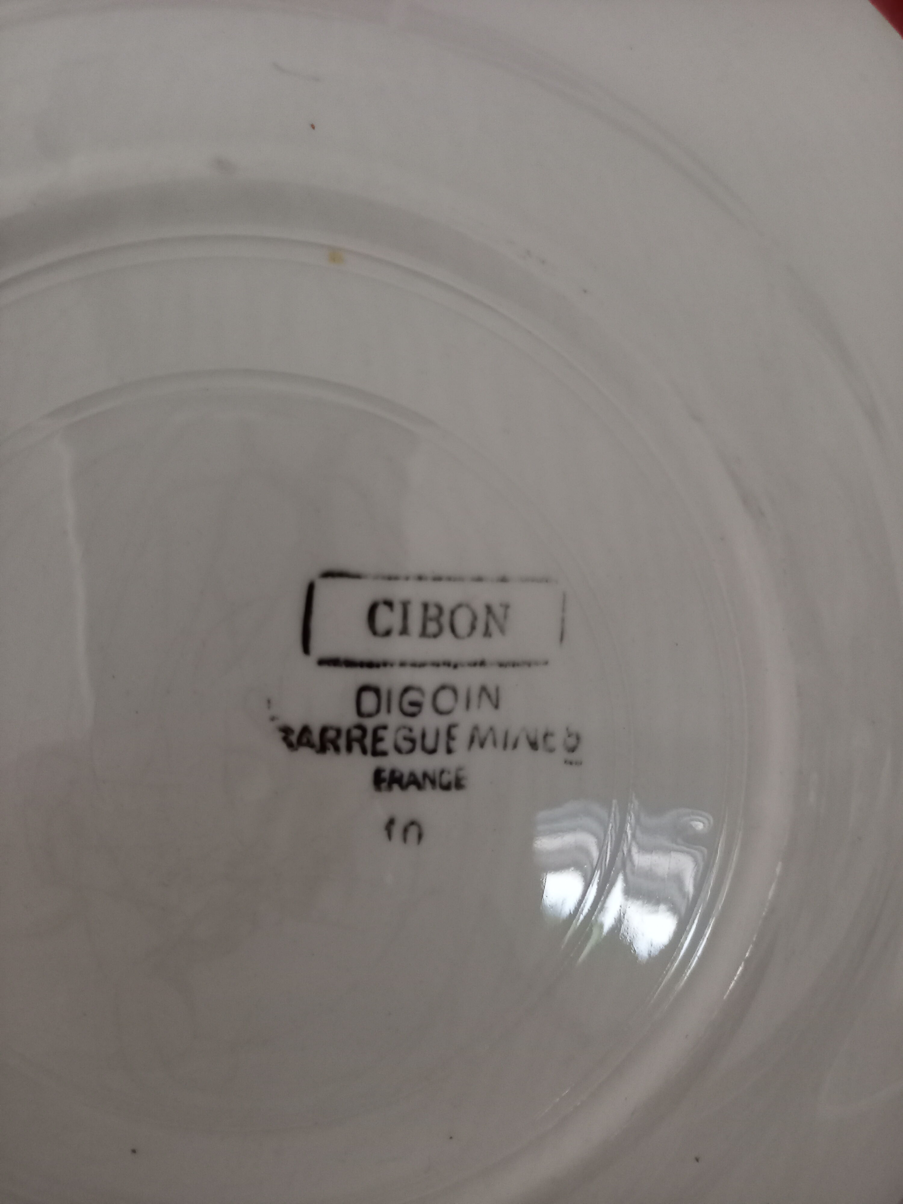 Lot of 8 flat plates Digoin Sarreguemines