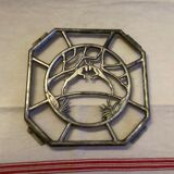 Old underplate decorations aluminum deer - vintage