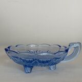 Set of 3 blue glass cups