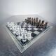 Felice Antonio Botta acrylic chessboard and glass board, Italy, 1970s