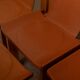 Wood Leather Dining Chairs Luigi Gorgoni Roche Bobois, 1970s, Set of 7