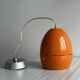 Vintage 70s pendant light in orange metal, Space Age design