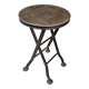 Old industrial folding steel stool