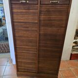 Old double oak filing cabinet
