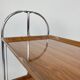 Mid-century Vintage Chrome and Plywood Folding Serving Trolley, 1950's