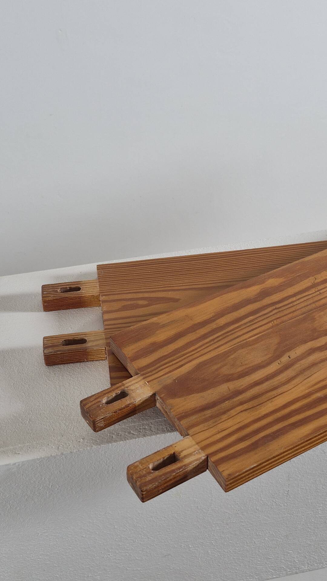 Vintage mid century brutalist pinecwall shelf