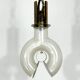 Mid-century modern brass and pulegoso chandelier by Carlo Nason