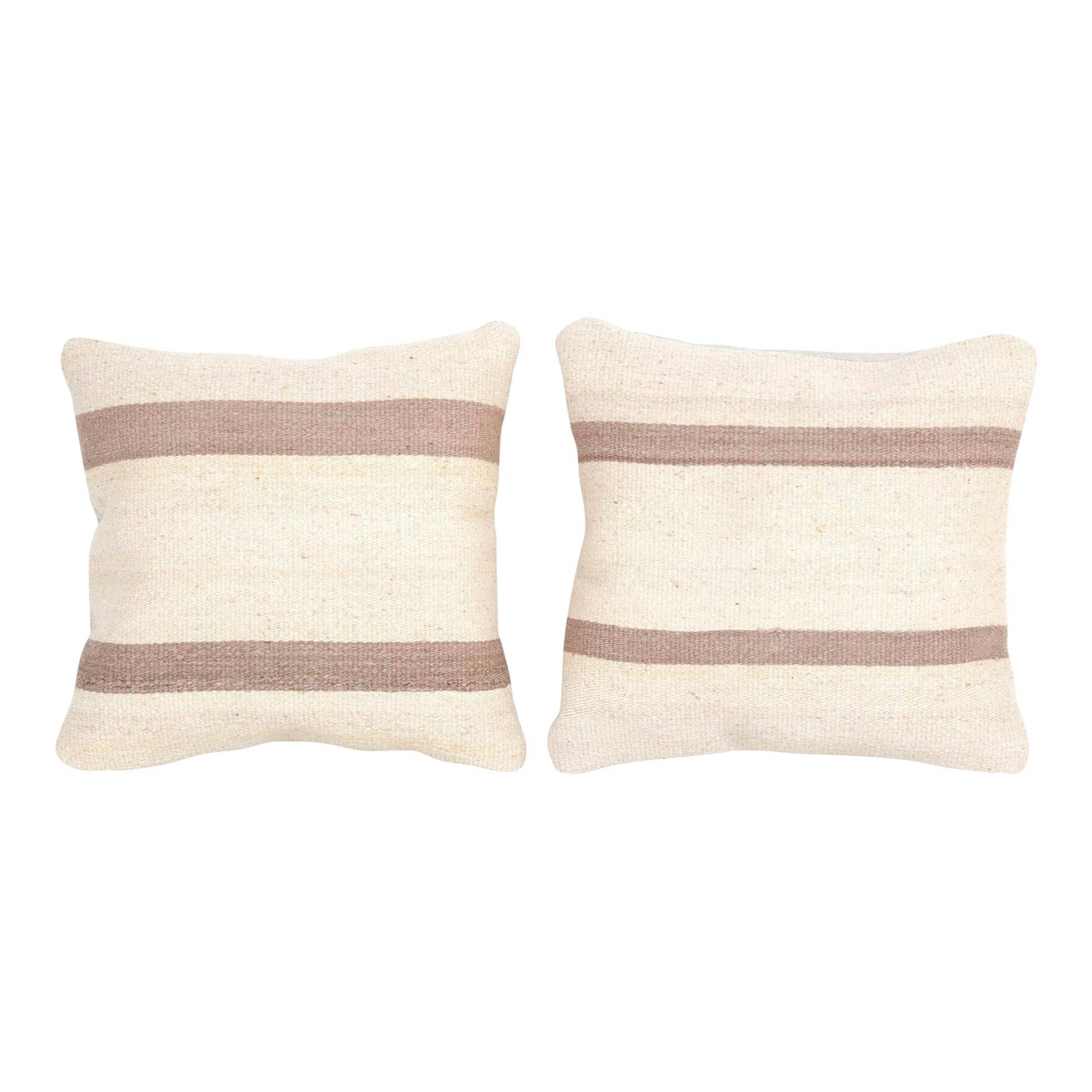 Set of 2 vintage kilim cushion covers 41x41 cm