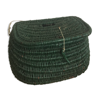 Ancien panier de pêche en osier