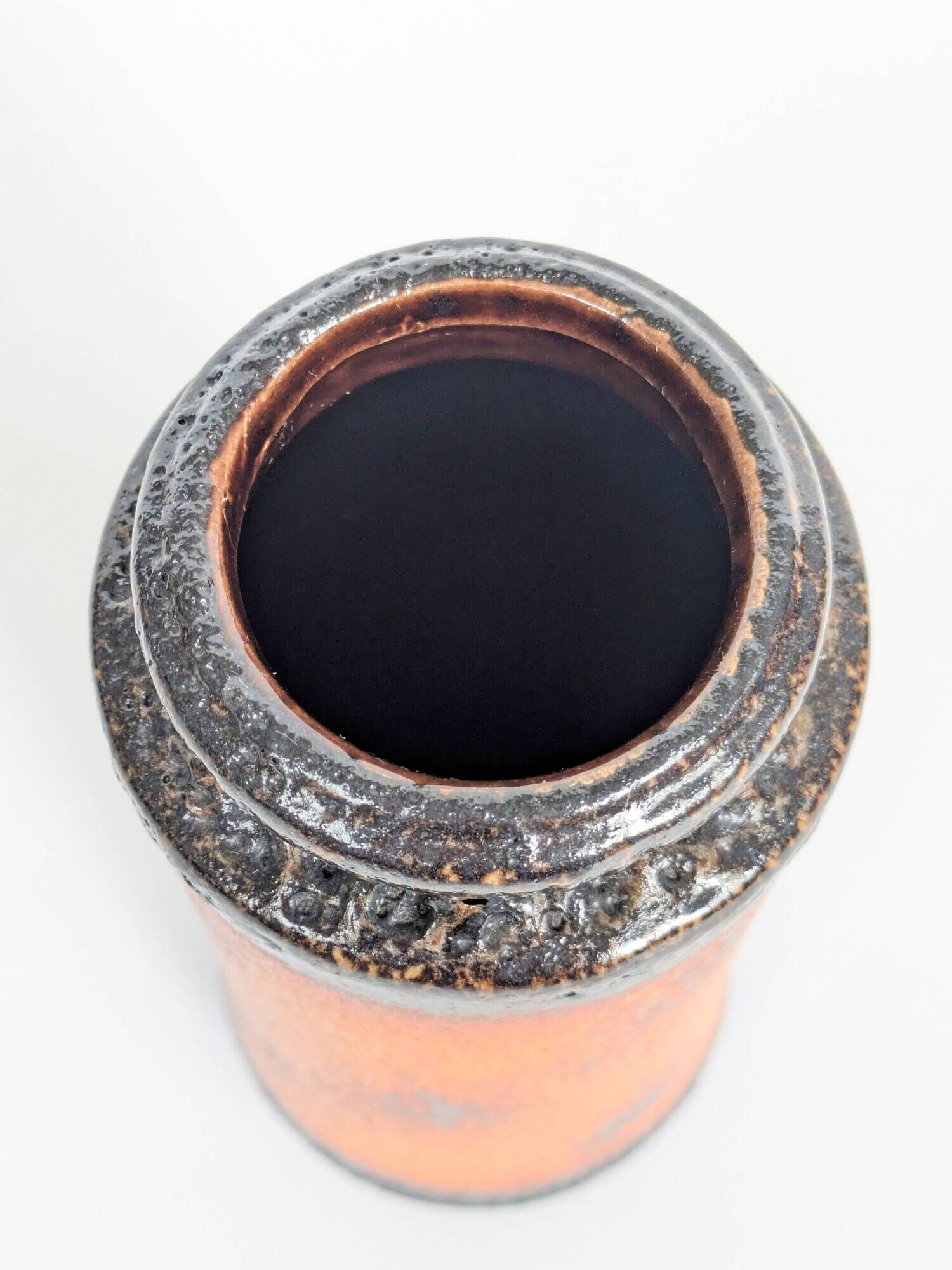 Vintage Scheurich fat lava vase, model 206, West German ceramic.