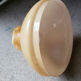 Old globe opaline lampshade of chandelier suspension lamp
