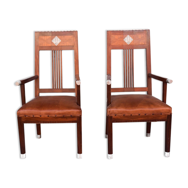 Paire de fauteuil art déco 1930 palissandre