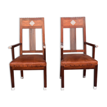 Paire de fauteuil art déco 1930 palissandre