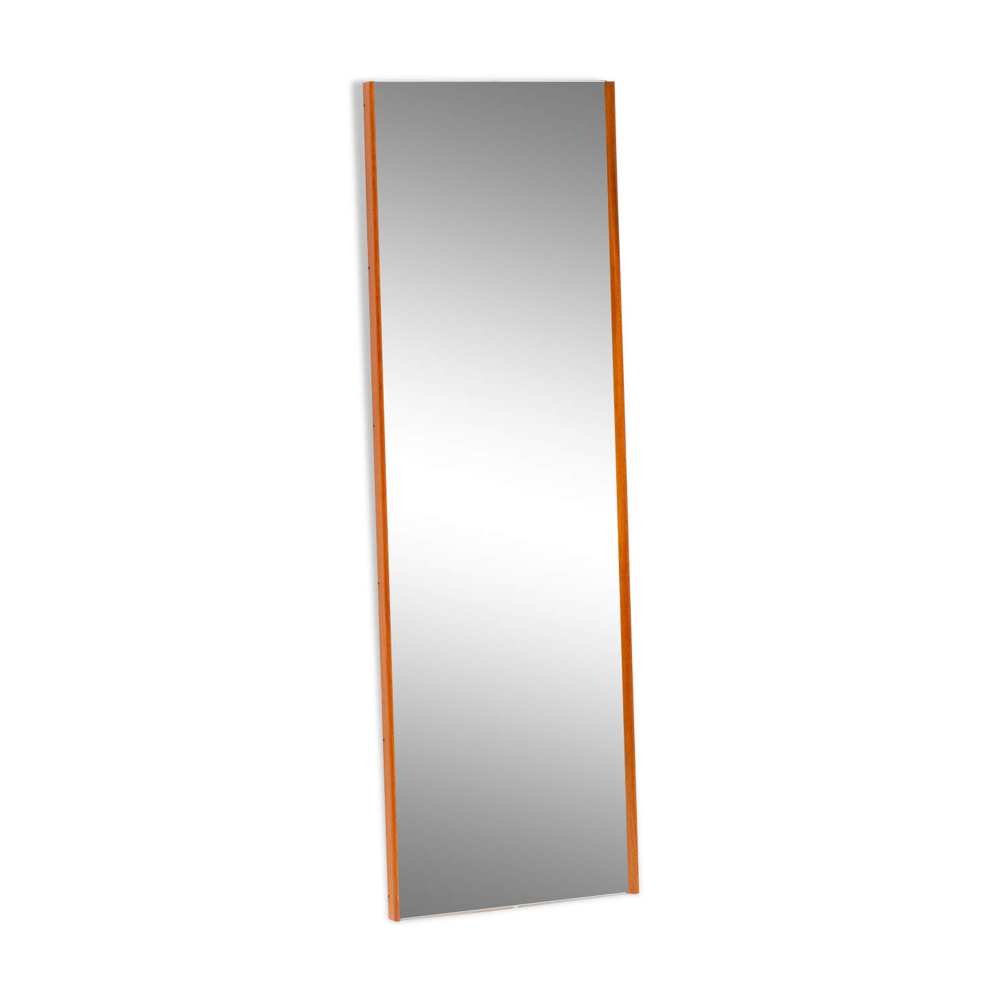 Scandinavian vintage rectangular teak mirror, 1960.