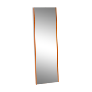 Miroir vintage scandinave rectangulaire en teck 1960.