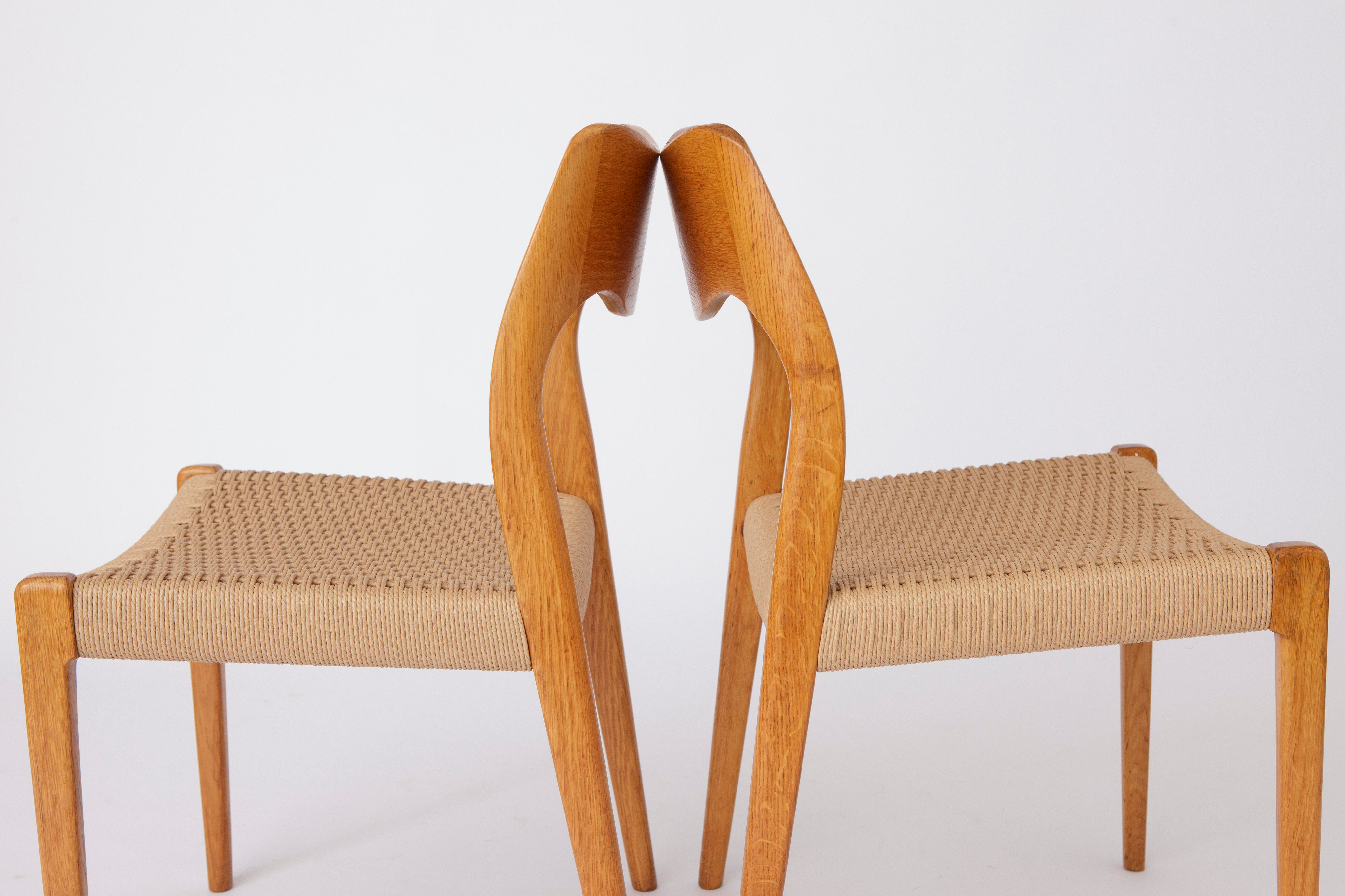 Set 4 chairs model 77 by Niels Møller Chairs 1950