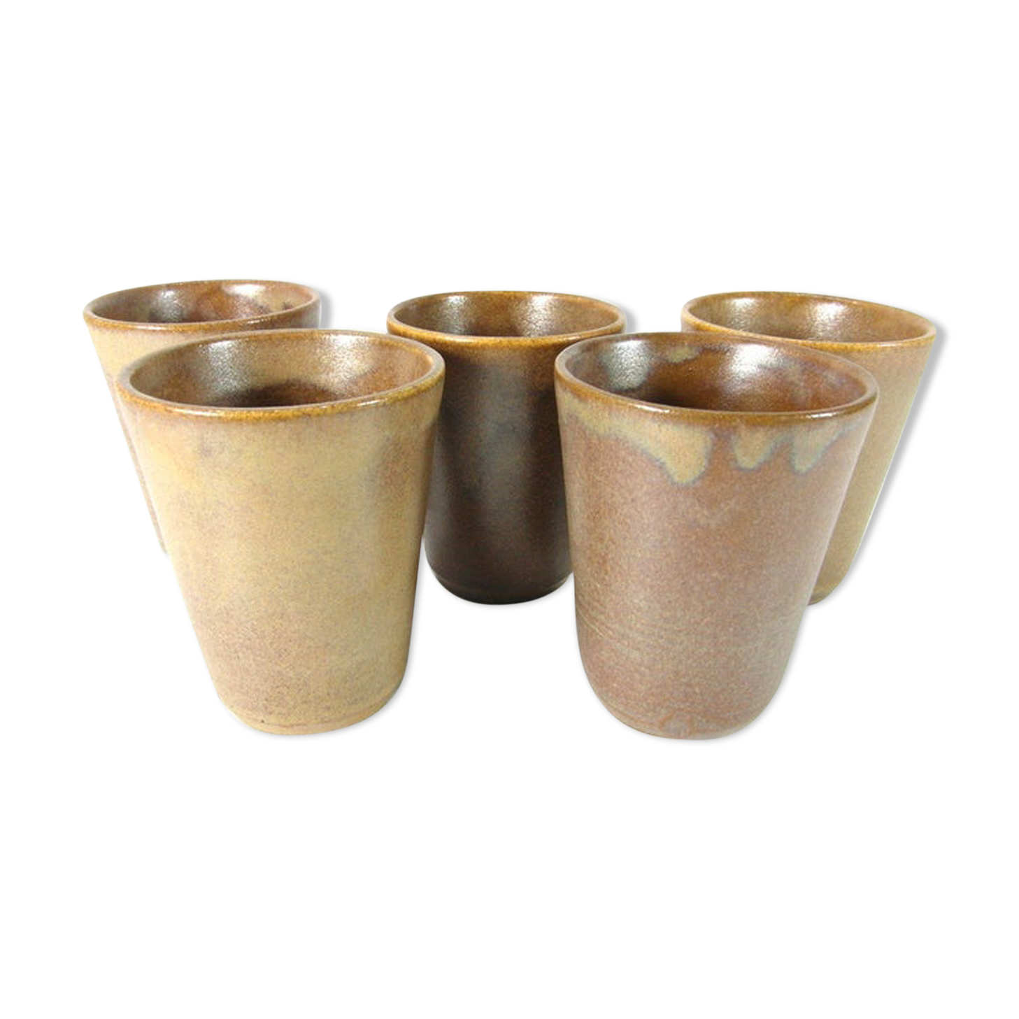5 coffee cups Digoin sandstone