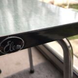 Duo of vintage matching stools in 60s formica brand Elem