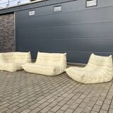 100% authentic Ligne Roset Togo 1.2z & hoek in Beige leather