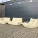 100% authentic Ligne Roset Togo 1.2z & hoek in Beige leather