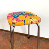 Vintage stool - Upcycling - tapestry - Romy Yellow