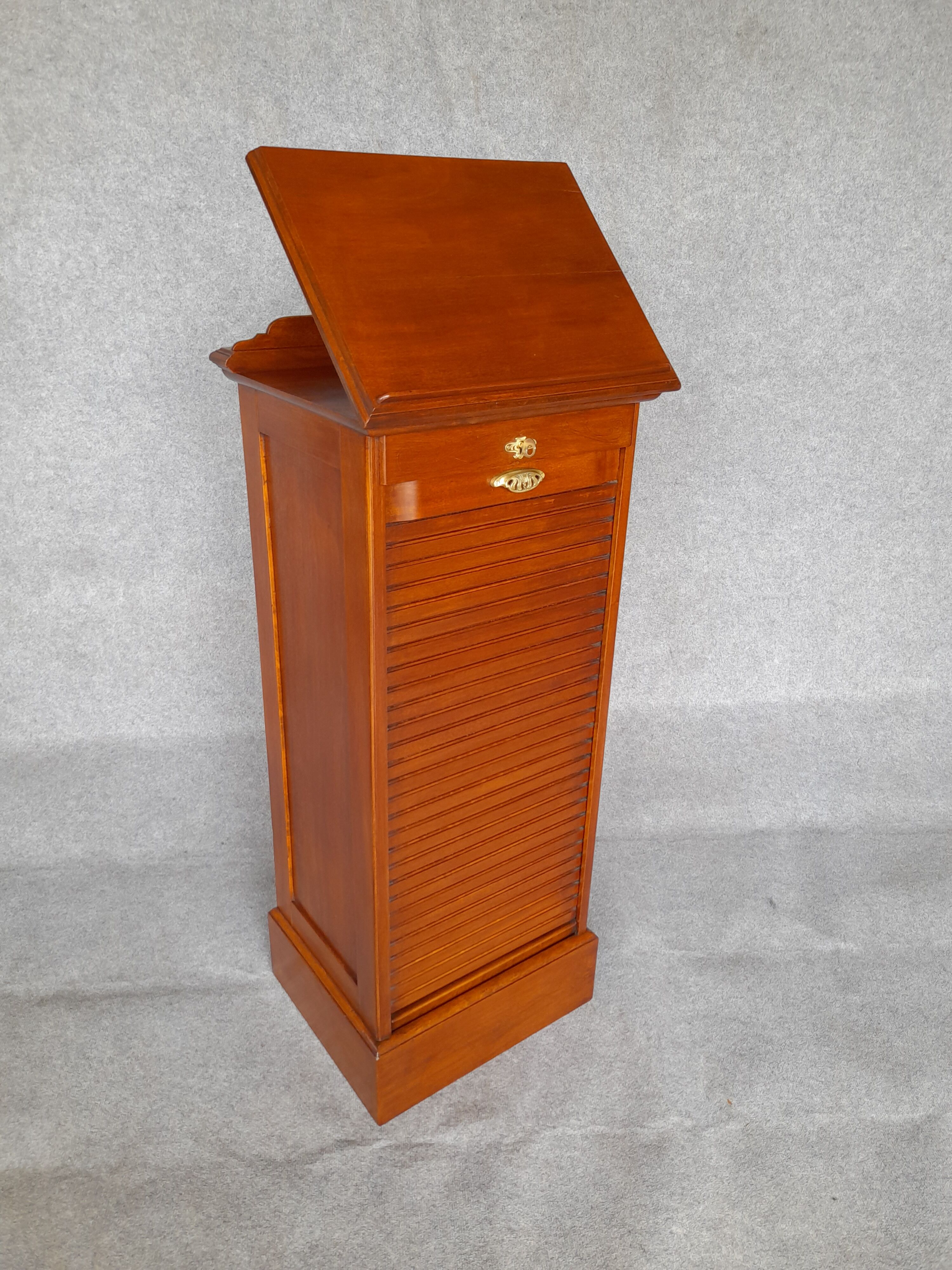 Filing cabinet with curtain and art nouveau desk