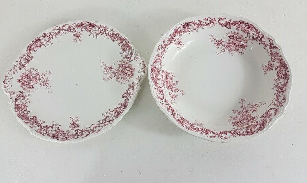 Set of 2 dishes in Villeroy earthenware and Boch Valeria series