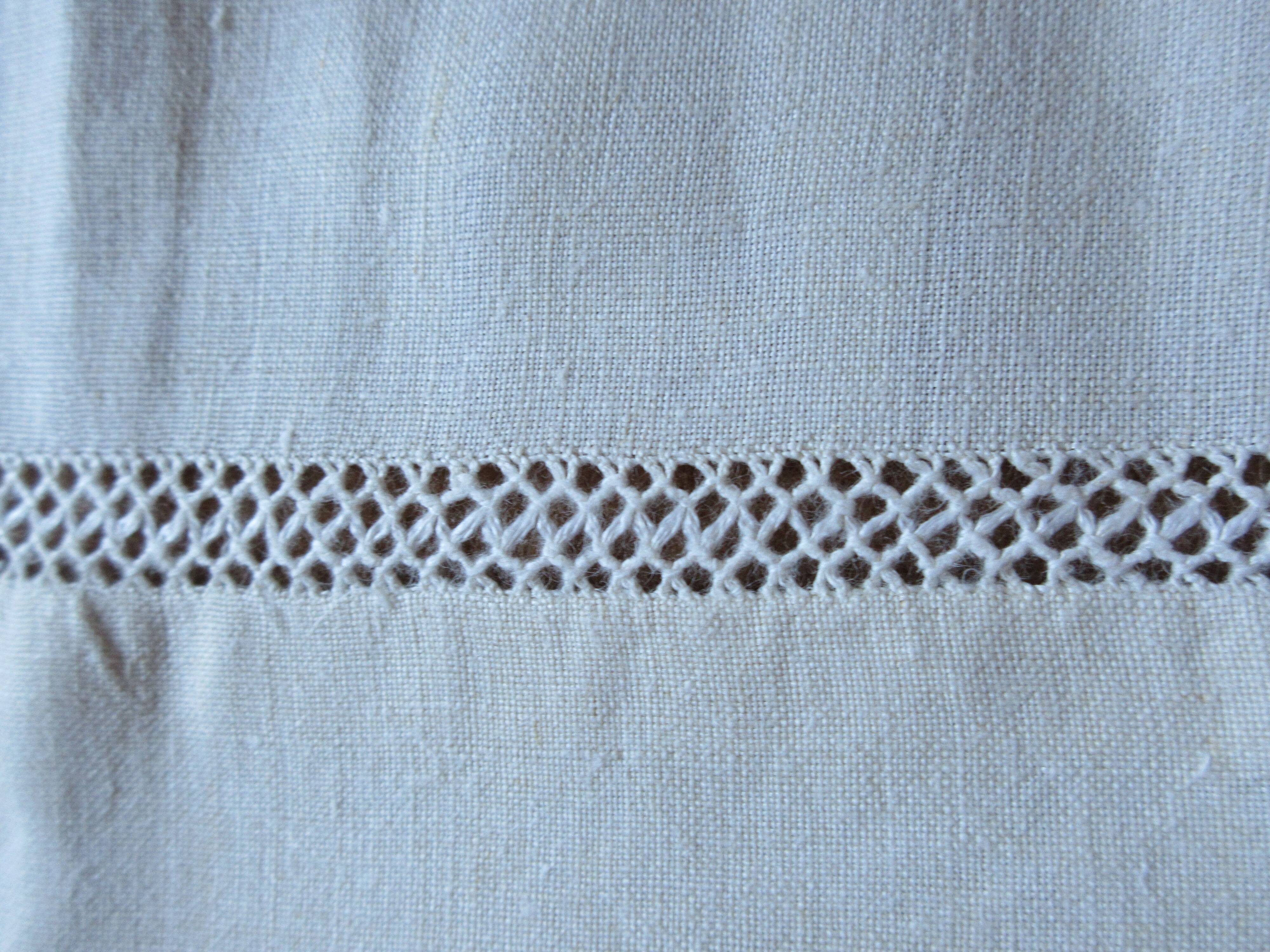 Drap lin monogramme PP art déco