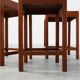 Set of 3 oak wood stacking tables in Art Deco style, France ca. 1925
