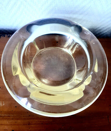Vintage yellow Murano ashtray, 1970