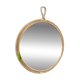 Round rattan mirror with ring