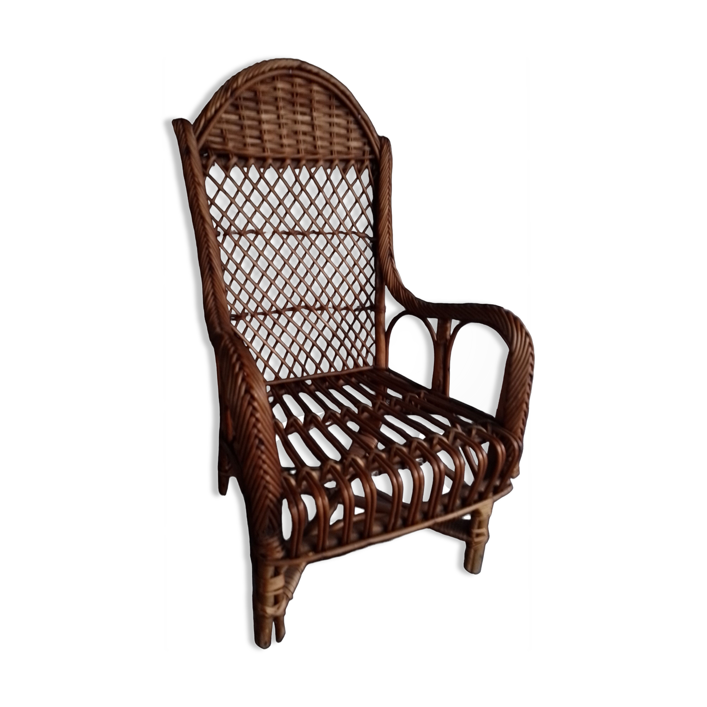 Children's rattan armchair 70' vintage
