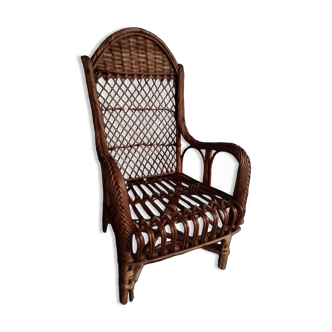 Fauteuil rotin enfant 70' vintage