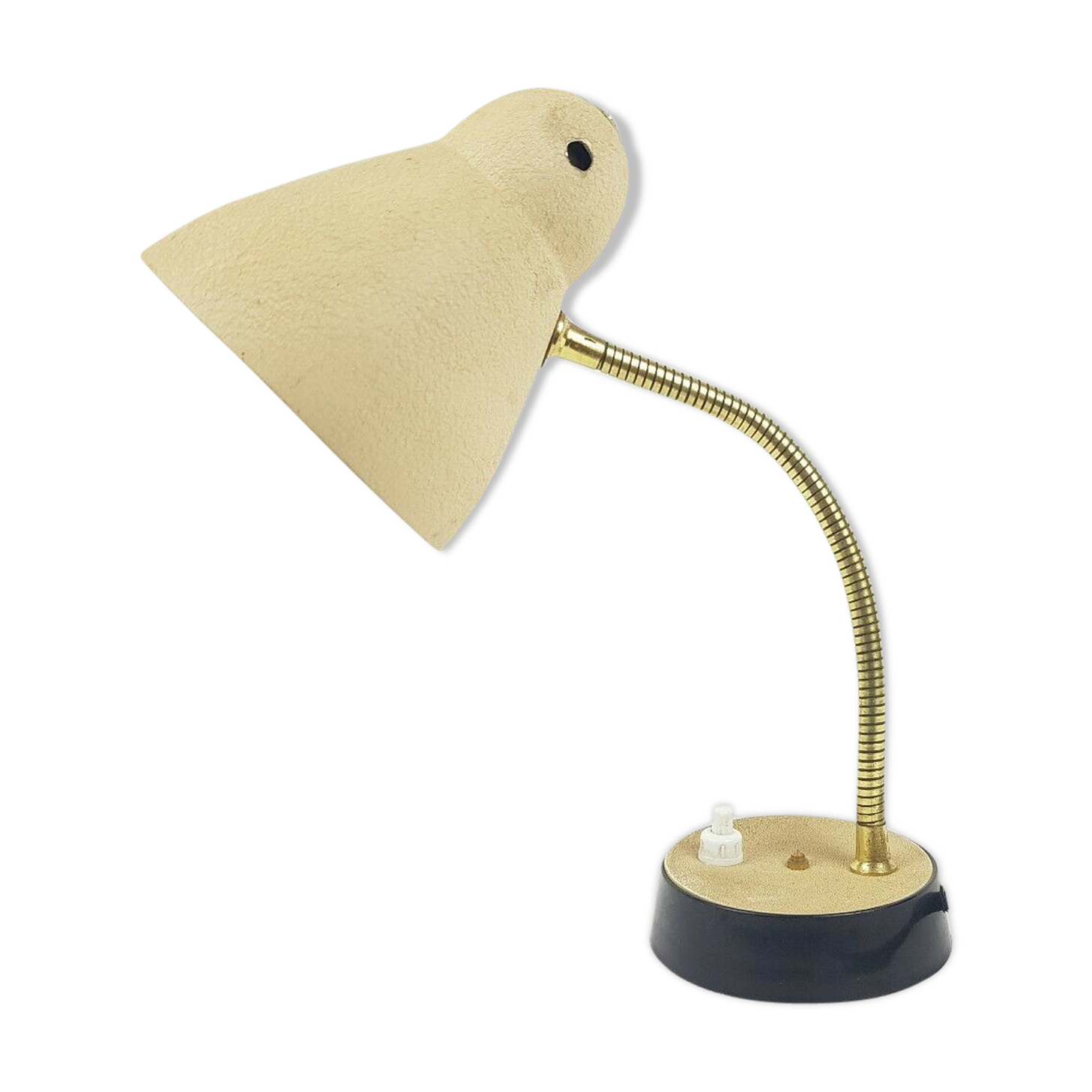 Former office lamp arm articulated in gold metal 50s