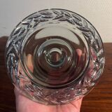 Pair of bubbled and ribbed glass candlesticks from the 70s