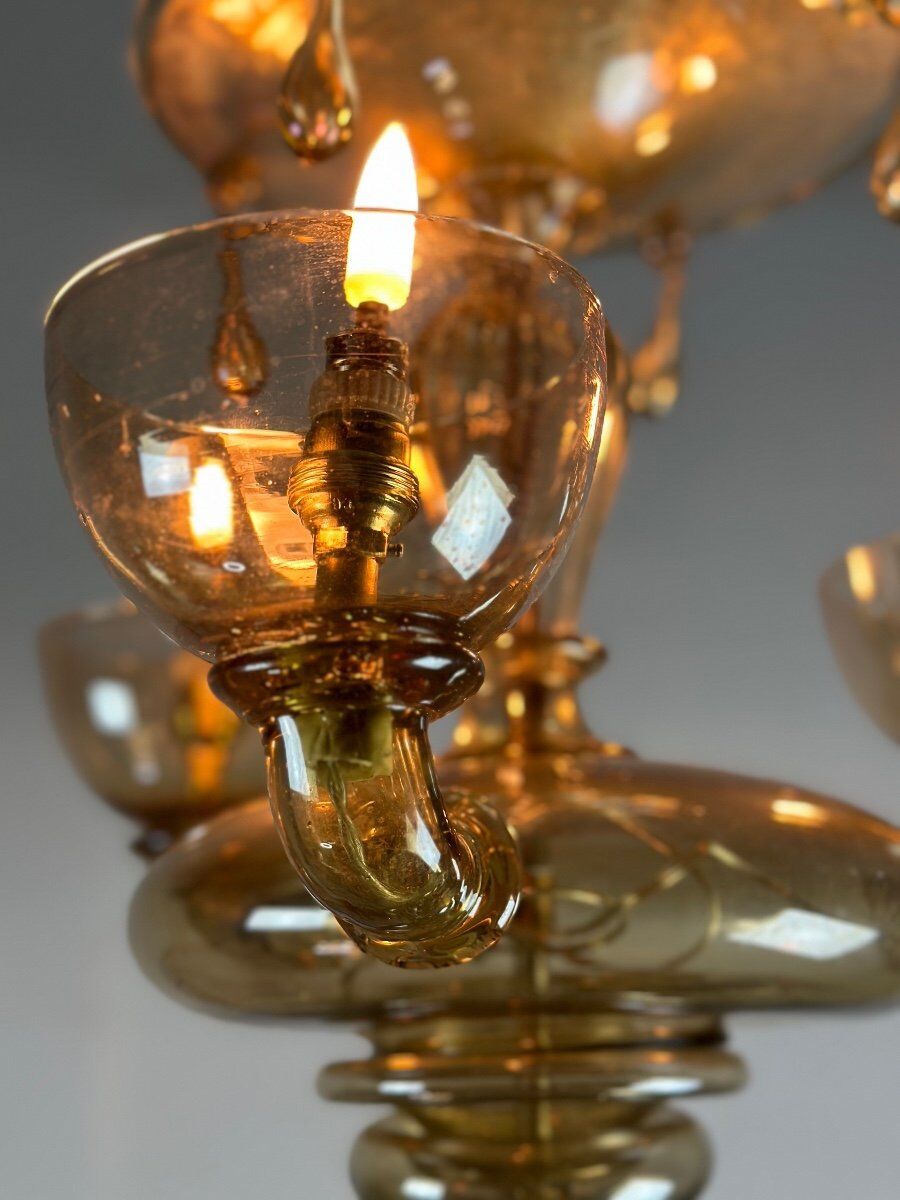 Venetian hallway chandelier in murano glass circa 1940