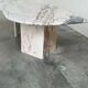 Large Italian postmodern marble coffee table, sculptural vintage stone table, 1980s