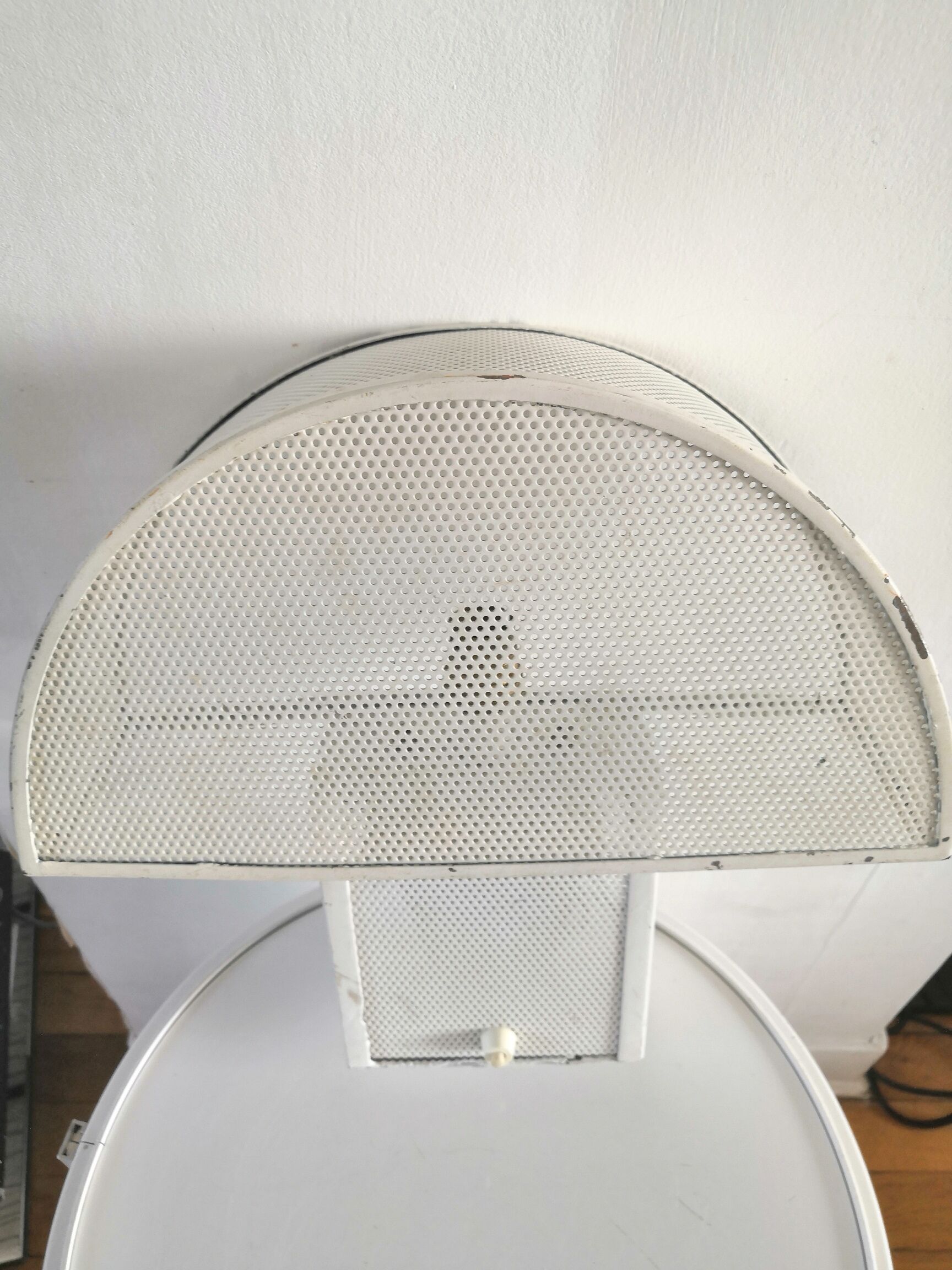 Mushroom wall lamp in perforated metal design 60s