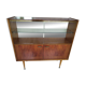 Bibliothèque vitrine bar en bois 1970