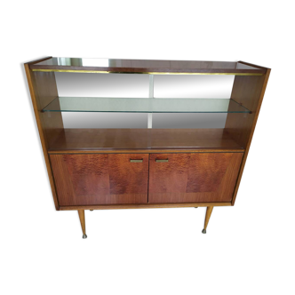 Wooden display bookcase/bar cabinet, 1970s