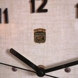 Vintage formica silent wall clock "MC Beige"