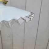 Serrated opaline hanging lamp