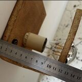 Vintage raw clay chamotte wall light, Guy Bareff, France 1970