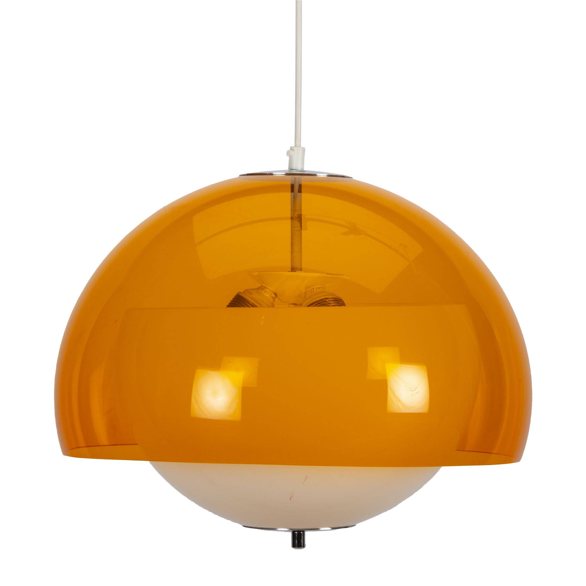Orange And White Ball Pendant Lamp